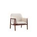 Miller Cream and Walnut Linen Weave Accent Chair - Manhattan Comfort AC007-CR
