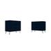 Rockefeller 3-Drawer Tatiana Midnight Blue Dresser (Set of 2) - Manhattan Comfort 2-103GMC4