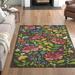 Black 45 x 0.37 in Area Rug - Wade Logan® Brooklington Floral Hand Hooked Wool Brown/Green Area Rug Wool | 45 W x 0.37 D in | Wayfair 39425326914