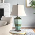 Lark Manor™ Amanveer 32" Table Lamp Fabric in Green | 32 H x 17 W x 11 D in | Wayfair ALCT4630 27548856