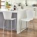 Latitude Run® Viqueque 24" Counter Stool Plastic/Acrylic/Wood in White | 37.5 H x 18.5 W x 18.5 D in | Wayfair LTTN4527 45258358