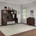 Somerset 72W Office Desk with Hutch and Lateral File Cabinet in Gray