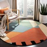 Blue/Green 93 x 0.5 in Area Rug - AllModern Abstract Hand-Tufted Wool Gold Area Rug Wool | 93 W x 0.5 D in | Wayfair