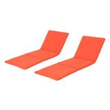 Highland Dunes Indoor/Outdoor Chaise Lounge Cushion Polyester in Orange/Brown | 2 H x 25.5 W in | Wayfair 4382B444452647DEA8DAB77F9E57273F