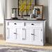 Hailsham 57.09" Wide 2 Drawer Sideboard Wood in Black Laurel Foundry Modern Farmhouse® | 33.5 H x 57.09 W x 19.69 D in | Wayfair