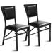 Set of 2 Metal Folding Chair Dining Chairs - 18" x 20" x 33.5" (L x W x H)