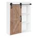 Kate and Laurel Cates Decorative Wood Cabinet with Sliding Barn Door - 22x28