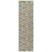 Blue/Brown 26 x 0.24 in Area Rug - Ebern Designs Matthais Ikat Blue/Orange/Sand Indoor/Outdoor Area Rug Polypropylene | 26 W x 0.24 D in | Wayfair