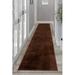 White 36 x 0.4 in Area Rug - Ebern Designs Custom Size Jehona Collection Solid Copper Brown Medium Pile Slip Resistant Runner Rugs by Feet Polypropylene | Wayfair