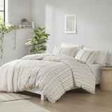 Union Rustic Admir Cotton Printed Duvet Cover Set Chenille in White | Full/Queen Duvet + 2 Standard Shams | Wayfair