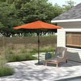 Beachcrest Home™ Kelton 10' Market Outdoor Easy Crank Patio Umbrella w/ Auto-Tilt Metal in Orange | 98 H in | Wayfair