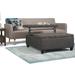 George Oliver Halvorsen 36" Wide Tufted Square Storage Ottoman Polyester in Brown | 16.5 H x 36 W x 36 D in | Wayfair