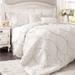 Lush Decor Avon Ruffled White 3-piece Comforter Set