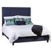 Everly Quinn Hayley Upholstered Low Profile Standard Bed Plastic/Polyester in Blue | 34 H x 80 W x 80 D in | Wayfair