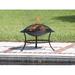 Ebern Designs Matrix Steel Wood Burning Round Fire Pit Steel in Black/Brown/Gray | 24 H x 29.75 W x 29.75 D in | Wayfair