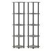 Symple Stuff 57.7" H x 11.6" W Plastic Corner Bookcase Plastic in Gray/Black | 57.7 H x 11.6 W x 11.6 D in | Wayfair