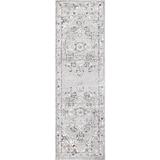 Gray 24 x 0.39 in Area Rug - Alcott Hill® Edwa Traditional Power Loom Performance Light Rug, Synthetic | 24 W x 0.39 D in | Wayfair