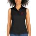 Women's Antigua Black North Carolina Central Eagles Sleeveless Tribute Polo