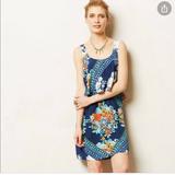 Anthropologie Dresses | Euc Anthro Maeve Tisana Blue Floral Ruffle Dress | Color: Blue/White | Size: 4