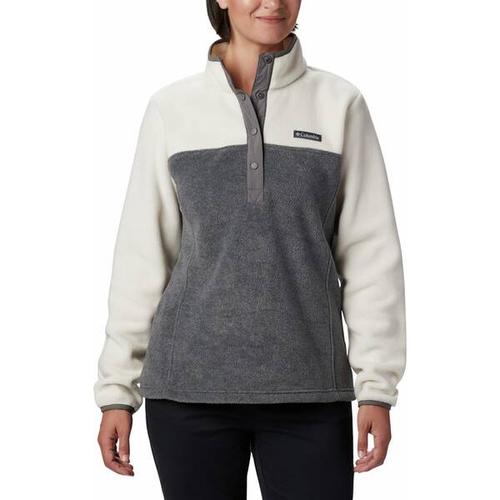 COLUMBIA-Damen-Fleece-Benton Springs™ 1/2 Snap Pullover, Größe L in Grau