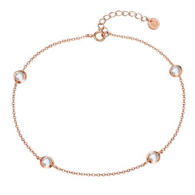 Glanzstücke München Fußkette Sterling Silber Zirkonia in 22,0 cm Basiskette + 3,0 Verlängerung Damen Image