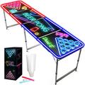 Official Beer Pong Full Set | Light Kit | 1 Bright Beer Pong Table with Holes + 22 American Cups + 24 Fluo Sticks + 2 Luminous Balls | Complete Pack | Premium Quality | Scratchproof | OriginalCup®