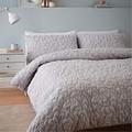 Catherine Lansfield So Soft Pinsonic Floral Double Duvet Set Grey