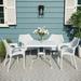 Delfino Patio Table with Four Carina Chairs - Strata Furniture LTCCAWH