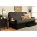 Somette Phoenix Black Futon Set with Storage Drawers and Innerspring Mattress