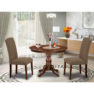 East West Furniture 3 Piece Dining Table Set Conta...