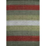 Striped Contemporary Gabbeh Oriental Area Rug Wool Hand-knotted Carpet - 8'1" x 9'11"