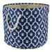 DII Polyester Pet Bin Lattice Paw Nautical Blue Rectangle Large