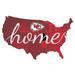 Kansas City Chiefs 18'' x USA Shape Cutout Sign