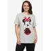 Plus Size Women's Disney Women's Minnie Mouse Sitting Short Sleeve T-Shirt Gray by Disney in Gray (Size 4X (26-28))