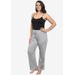 Plus Size Women's Disney Womens Minnie Mouse Bows Lounge Pants Gray by Disney in Gray (Size 1X (14-16))