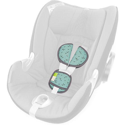 PHILIP Gurtpolster-Set Babyschalen - Heide, grün, 3-tlg. Kinder