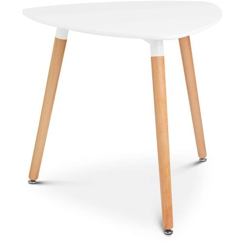 Fromm&starck - Tisch dreieckig 80 x 80 cm Dreiecktisch 100 kg Holztisch Buche mdf weiß - Weiß