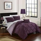 Silver Orchid Niven 4-piece Purple Comforter Set