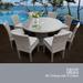 Monterey 60 Inch Outdoor Patio Dining Table with 8 Armless Chairs