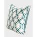 G Home Collection Luxury Lack Blue Geometry Pattern Embroidered Pillow 20"X20"