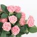 FloralGoods Real Touch 2 Rose Bloom Short Stem in Light Pink 15" Tall