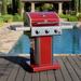 Kenmore 3 Burner Pedestal Grill with Foldable Side Shelves - product size:1298*613*1145mm,