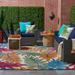 Nourison Aloha Leaf Print Vibrant Indoor/Outdoor Area Rug