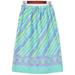 Burberry Skirts | Burberry London Blue Tropical Floral Midi Skirt Xs | Color: Blue/Green | Size: Xs
