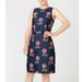 J. Crew Dresses | J.Crew Sheath Dress In Floral Jacquard-Ap076-Navy | Color: Black/Pink | Size: 6