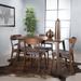 Idalia Fabric and Rubberwood 5-piece Wood Rectangular Dining Set by Christopher Knight Home