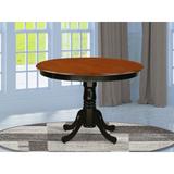 East West Furniture Hartland Dining Table - a Round Table Top with Pedestal Base(Finish Options)