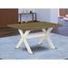 East West Furniture a Dining Table with Modern Finish X Style Legs - Solid Wood Structure table (Finish Options)