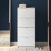 Mercury Row® Aula 12 Pair Shoe Storage Cabinet Manufactured Wood in White | 63.78 H x 27.68 W x 9.47 D in | Wayfair