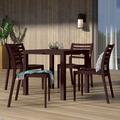 Latitude Run® Quadis Square 4 - Person 31.5" Long Outdoor Dining Set Plastic in Brown | Wayfair 962AA8A036E24075B092BC58E410D686